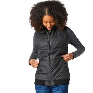 Smartwool women’s bomber vest merino wool black smartloft medium lightweight